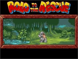 Title screen of Rolo to the Rescue on the Sega Genesis.