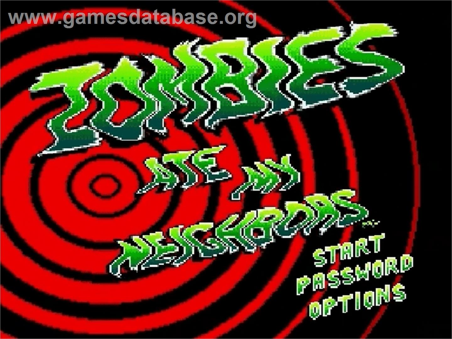 Zombies Ate My Neighbors - Sega Genesis - Artwork - Title Screen