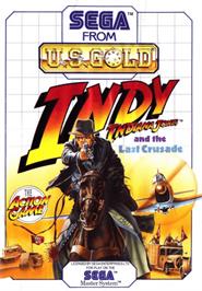 Box cover for Indiana Jones and the Last Crusade: The Action Game on the Sega Master System.