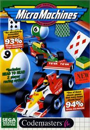 Box cover for Micro Machines on the Sega Master System.
