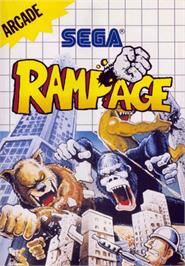 Box cover for Rampage on the Sega Master System.