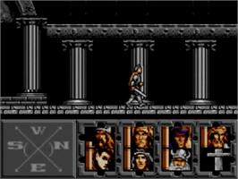 In game image of Heroes of the Lance on the Sega Master System.