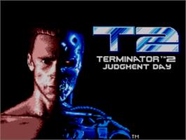 Title screen of Terminator 2 - Judgment Day on the Sega Master System.