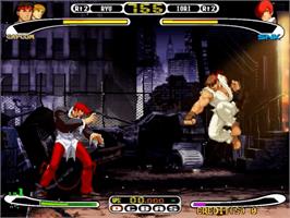 In game image of Capcom Vs. SNK Millennium Fight 2000 on the Sega Naomi.