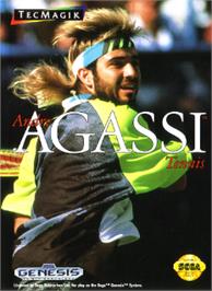 Box cover for Andre Agassi Tennis on the Sega Nomad.