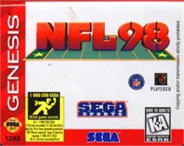Cartridge artwork for NFL 98 on the Sega Nomad.