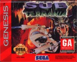 Cartridge artwork for Sub-Terrania on the Sega Nomad.