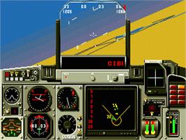 In game image of Mig-29 Fighter Pilot on the Sega Nomad.