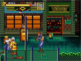 In game image of Streets of Rage 2 on the Sega Nomad.