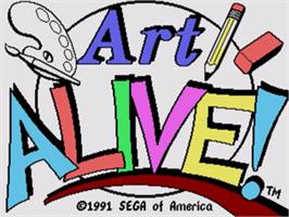 Title screen of Art Alive on the Sega Nomad.
