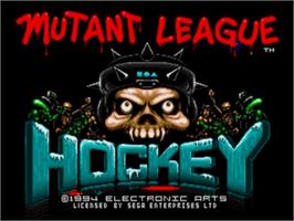 Title screen of Mutant League Hockey on the Sega Nomad.