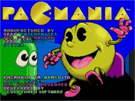 Title screen of Pac-Mania on the Sega Nomad.