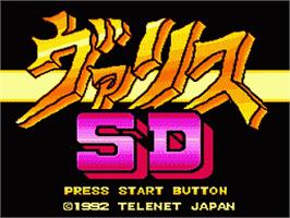 Title screen of Syd of Valis on the Sega Nomad.