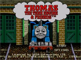 Title screen of Thomas the Tank Engine & Friends on the Sega Nomad.