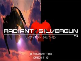 Title screen of Radiant Silvergun on the Sega ST-V.
