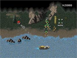In game image of Command & Conquer on the Sega Saturn.