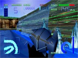 In game image of Cyber Speedway on the Sega Saturn.