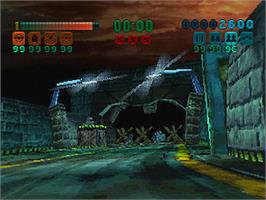 In game image of Tunnel B1 on the Sega Saturn.