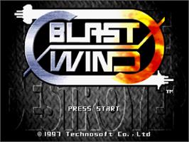 Title screen of Blast Wind on the Sega Saturn.
