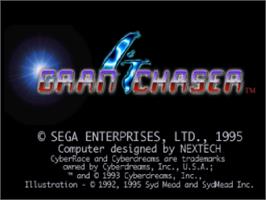 Title screen of Cyber Speedway on the Sega Saturn.