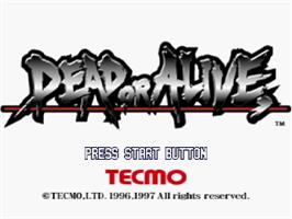 Title screen of Dead or Alive on the Sega Saturn.