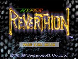 Title screen of Hyper Reverthion on the Sega Saturn.
