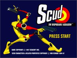 Title screen of Scud: The Disposable Assassin on the Sega Saturn.