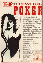Advert for Hollywood Poker on the Commodore Amiga.