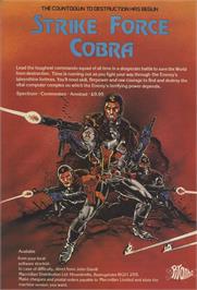 Advert for Strike Force Cobra on the Sinclair ZX Spectrum.