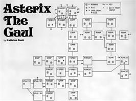 Game map for Asterix and the Magic Cauldron on the Amstrad CPC.
