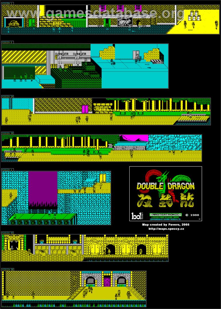 Double Dragon - Commodore 64 - Artwork - Map