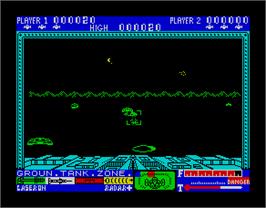 In game image of 3D Lunattack on the Sinclair ZX Spectrum.