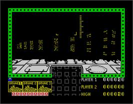 In game image of 3D Seiddab Attack on the Sinclair ZX Spectrum.
