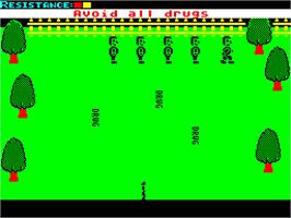 In game image of Drug Watch on the Sinclair ZX Spectrum.