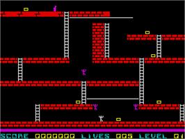 In game image of Lode Runner on the Sinclair ZX Spectrum.