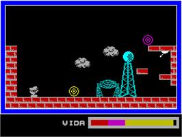 In game image of Phantomas on the Sinclair ZX Spectrum.
