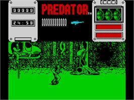 In game image of Predator on the Sinclair ZX Spectrum.