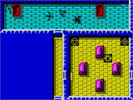 In game image of Rana Rama on the Sinclair ZX Spectrum.