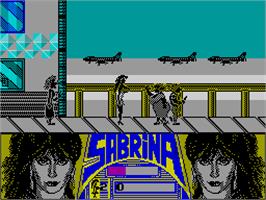 In game image of Sabrina on the Sinclair ZX Spectrum.