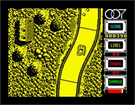 In game image of The Spy Who Loved Me on the Sinclair ZX Spectrum.