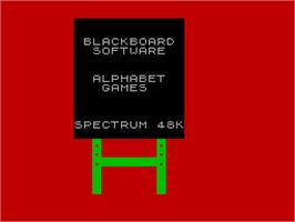 Title screen of Alphabet Zoo on the Sinclair ZX Spectrum.