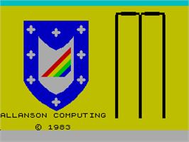 Title screen of Cricket Captain on the Sinclair ZX Spectrum.