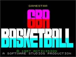 Title screen of GBA Championship Basketball: Two-on-Two on the Sinclair ZX Spectrum.