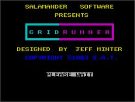 Title screen of Gridrunner on the Sinclair ZX Spectrum.