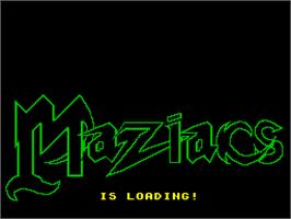 Title screen of Maziacs on the Sinclair ZX Spectrum.