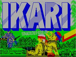 Title screen of NY Warriors on the Sinclair ZX Spectrum.