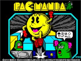 Title screen of Pac-Mania on the Sinclair ZX Spectrum.