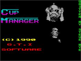 Title screen of The Manager on the Sinclair ZX Spectrum.