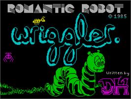 Title screen of Wriggler on the Sinclair ZX Spectrum.