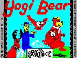 Title screen of Yogi Bear on the Sinclair ZX Spectrum.